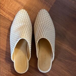 Nisolo Women's Ivory Woven Clogs